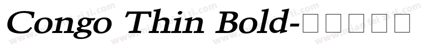 Congo Thin Bold字体转换